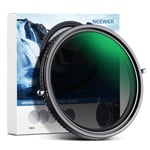 Neewer 2 in 1 82mm Variable ND Filter ND2–ND32&CPL Filter(Circular Polarising Filter) No X Cross/30 Layer Nano Coated/HD Optical Glass/Water Repellent/Scratch Resistant Polarizing Filter