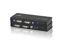 Aten CE604 prolong. KVM double écran DVI/USB/AUDIO/RS232 60M