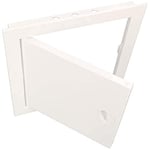 KOTARBAU® Trappe de visite 20 x 40 cm en plastique blanc Trappe d'inspection trappe visite placo plafond trappe comble trappes