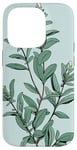 iPhone 14 Pro Leaves Botanical Plant Line Art Sage Green Wildflower Floral Case