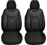 Housses de siège sur Mesure pour sièges Auto compatibles avec Ford Transit 7 2014 conducteur et Passager - Housses de siège FB : 910 (Noir)