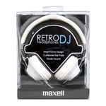 Maxell Retro DJ-hörlurar - 3,5 mm kabel Vit