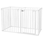 6 Panel Folding Fireplace Fence Baby Pet Safety Gate Metal Baby Safety Playpen