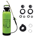 Pro-Kleen Garden Pressure Pump Sprayer Manual Action 10L - Brass Lance - 2 x Spare Seal Kits- For Weed Killer, Pesticides, Herbicides, Insecticides, Fungicides (10 Litre)