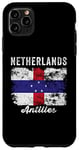 Coque pour iPhone 11 Pro Max Drapeau des Antilles néerlandaises vieilli