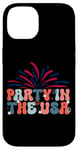 iPhone 14 Party In The USA Patriotic Fun Design Case