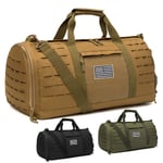 QT&QY 40L Urheilukassi Tactical Travel Duffel Laukku Miehille Military Fitness Urheilukassi Harjoituskassi Koripallo Viikonloppulaukku Vihreä