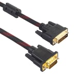 Monitor HDTV Video Line Bi-Directional DVI to VGA Cable Male to Male DVI-I 24+5