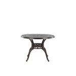 Table de jardin ronde en aluminium marron foncé - Beliani Salento