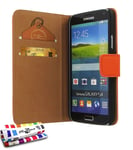 ETUI A RABAT SAMSUNG GALAXY S5 FOLIO ORANGE ECO-CUIR (PU)