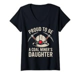 Womens Proud To Be The Daughter Of A Coal Miner V-Neck T-Shirt