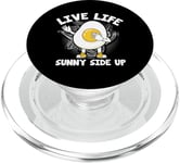 Funny Eggs Food Pun Live Life Sunny Side Up PopSockets PopGrip for MagSafe