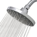 pommeau de douche, pommeau de douche anti calcaire avec filtre en coton PP et charbon actif, Pommeau de Douche à Haute Pression Économe en Eau, avec fonction d'arrêt de l'eau