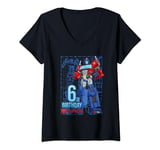 TRANSFORMERS Optimus Prime 6th Birthday V-Neck T-Shirt