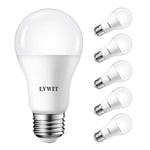 LVWIT 13W E27 Ampoule LED, Equivalent à Ampoule Incandescence 100W, 1521Lm Lumière 6500K Blanc Froid, Ampoule basse consommation, Non réglable - Pack de 6 unités