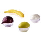 Snips, Ensemble de 4 Boite Rangement Frigo, Boites de Conservation, Garde Lemon, Onion, Ail et Banana, Made in Italy, BPA Free