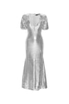 Sequin Midi Dress - Silver