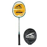 HUNDRED Powertek 200 Pro Graphite Strung Badminton Racket with Full Racket Cover (Green) | for Intermediate Players | Weight: 95 Grams | Maximum String Tension - 18-20lbs