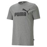 PUMA Homme Ess Logo Tee T-Shirt, Gris (Medium Gray Heather), L EU