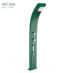 Douche solaire en aluminium courbe Dada 340 Arkema 40 Lt > Vert