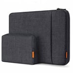 Inateck 360° Protection 16 Inch laptop Case Sleeve Compatible with 16 MacBook Pro M3/M2/M1 Pro/Max A2991/A2780/A2485/A2141 2023-2021, 15 MacBook Pro 2013-2015, XPS 15, BlackGrey