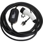 Vhbw - Câble de recharge type 2 vers prise euro f compatible avec Peugeot e-Boxer, E-3008 Active voiture électrique - 1 phase, 16 a, 3,5 kW, 10 m