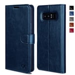 OCASE Coque Galaxy Note 8, Antichoc TPU Housse Samsung Note 8 Cuir Premium Flip Case Portefeuille Etui [Béquille] [Fentes pour Cartes] [Fermoir Magnétique] Coque pour Samsung Galaxy Note 8 - Bleu