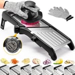 Mandoline Slicer, 7 in 1 Stainless Steel Vegetable Cutter, Adjustable... 