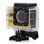 Camera Embarquée Sport LCD Caisson Étanche Waterproof Full HD 1080P Jaune 4 Go YONIS - Neuf