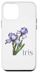 iPhone 12 mini Iris Purple and White Iris Botanical Flower Case