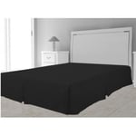 Cache sommier microfibre 90 x 190 cm - Noir