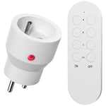 SURNICE Mini 10A Prises Programmable Telecommande sans Fil, 40M de Distance de Contrôle Dans la Zone Ouverte, Plug and Play, 2300W, Deux piles CR2032 gratuites