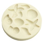 Sea Beach Shells 8-Piece Summer Beach Silicone Mould Decoration Fondant Icing Ca