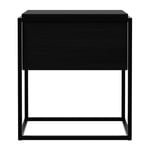 Ethnicraft - Monolit Bedside Table Black Oak/ Black - Sängbord - Sascha Sartory - Svart - Metall/Trä