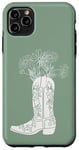 iPhone 11 Pro Max Sage Green Coastal Cowgirl Floral Cowboy Boot Western Case