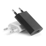 Universal strömadapter USB-gränssnitt för iPhone Android laddningshuvud från 230V till 5V USB typ A Ho 1A, 5W White