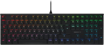 Mx 10.0N Rgb, Clavier De Gaming Mécanique Plat, Disposition França (Azerty) Filaire, Original Mx Low Profile Rgb Speed Switches, Noir