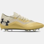 Chaussure de foot Under Armour Shadow Elite 2 Sol ferme pour homme Ivory Dune / MarronCalcul / Anthracite 42.5