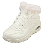 Skechers Uno Rugged Fiesty Winter Womens Fashion Boots in White - 4 UK