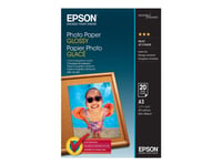 Epson - Fotopapir, Glanset - A3 (297 X 420 Mm) - 200 G/M2 - 20 Ark (C13s042536)