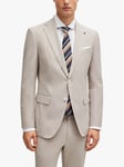 BOSS H-Hutson Wool Blend Slimt Fit Suit Jacket, Medium Beige