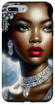 iPhone 7 Plus/8 Plus Glamorous Black Woman In Silver Art With Vintage Style Case