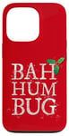 Coque pour iPhone 13 Pro Citation Anti-Noël de Dickens Scrooge un Bah Humbug