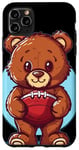 Coque pour iPhone 11 Pro Max Joli costume d'ours en peluche de football