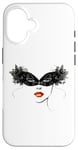 Coque pour iPhone 16 Masque vénitien, joli visage, femme, Venise, Italie