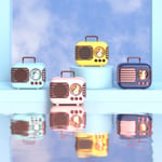 Cute Retro Speaker Mini Luggage Mini Speaker Creative Vintage Lovely S