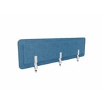 Panneau de séparation acoustique en tissu Dupont Vert chartreux, bleu chiné ou gris ECRANS SEPARATION ACOUSTIQUES L160/ct chiné/tf pour écran frontal bureau seul