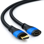 5m HDMI Rallonge - Compatible avec HDMI 2.0a/b/b/1.4a - UHD 4K HDR 3D 1080p 2160p ARC - Noir