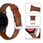 Samsung Galaxy Watch 7 40mm Smalt armband i äkta läder, brun