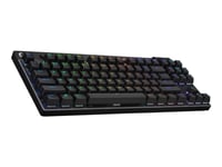 Logitech G PRO X TKL, Tenkeyless (80 - 87%), RF Wireless + Bluetooth, Mechanical, QWERTY, RGB LED, Black